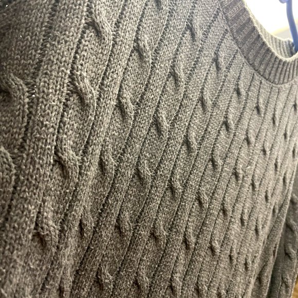 Grey American Apparel Cable Knit Sweater | Size L - Picture 2 of 2